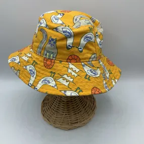 0-3m: Patagonia Yellow Seagulls & Beavers Sun Hat