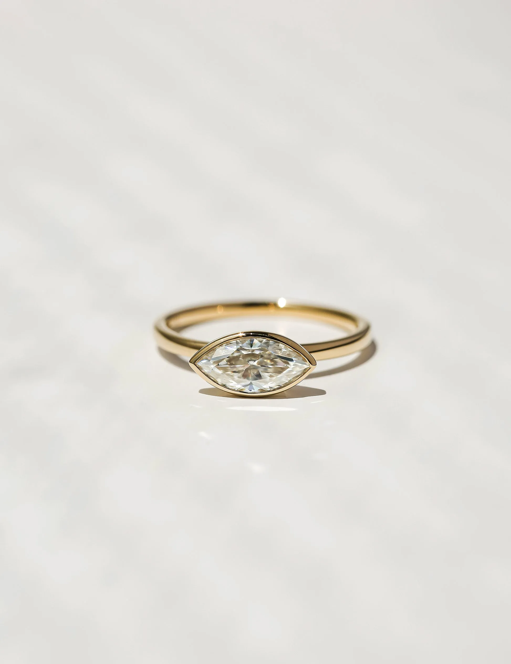 1.00ct Marquise Pop Bezel Ring