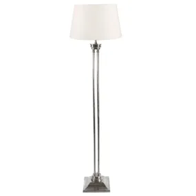 1920's New York Brass Floor Lamp | Antique Silver