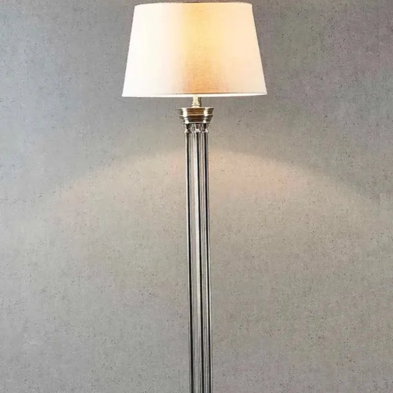 1920's New York Brass Floor Lamp | Antique Silver