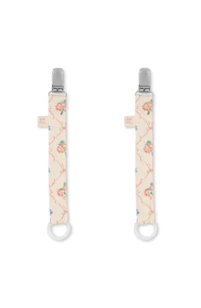 2 Pack Pacifier Holder - Fleur Decor