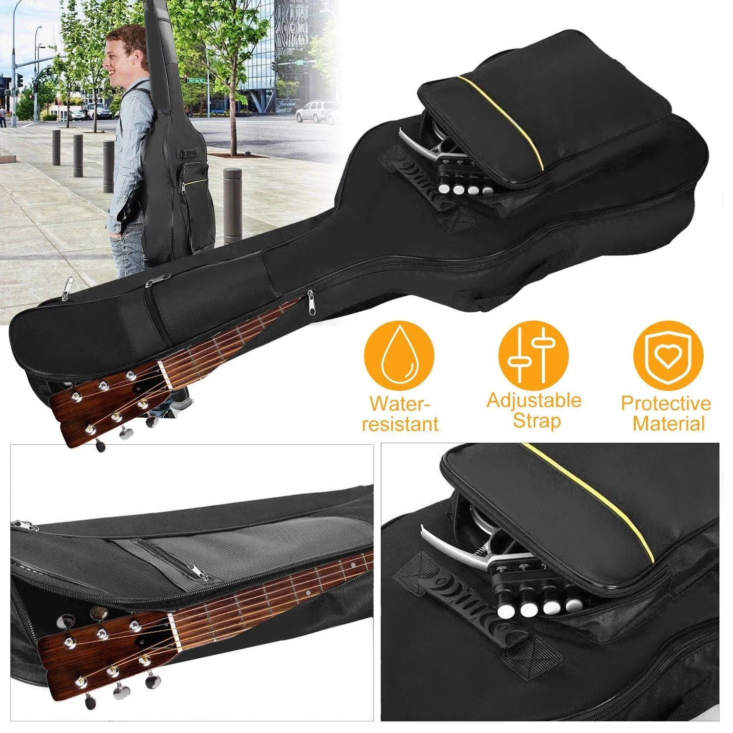 41" 5mm Thick Padded Protective Acoustic Guitar Bag