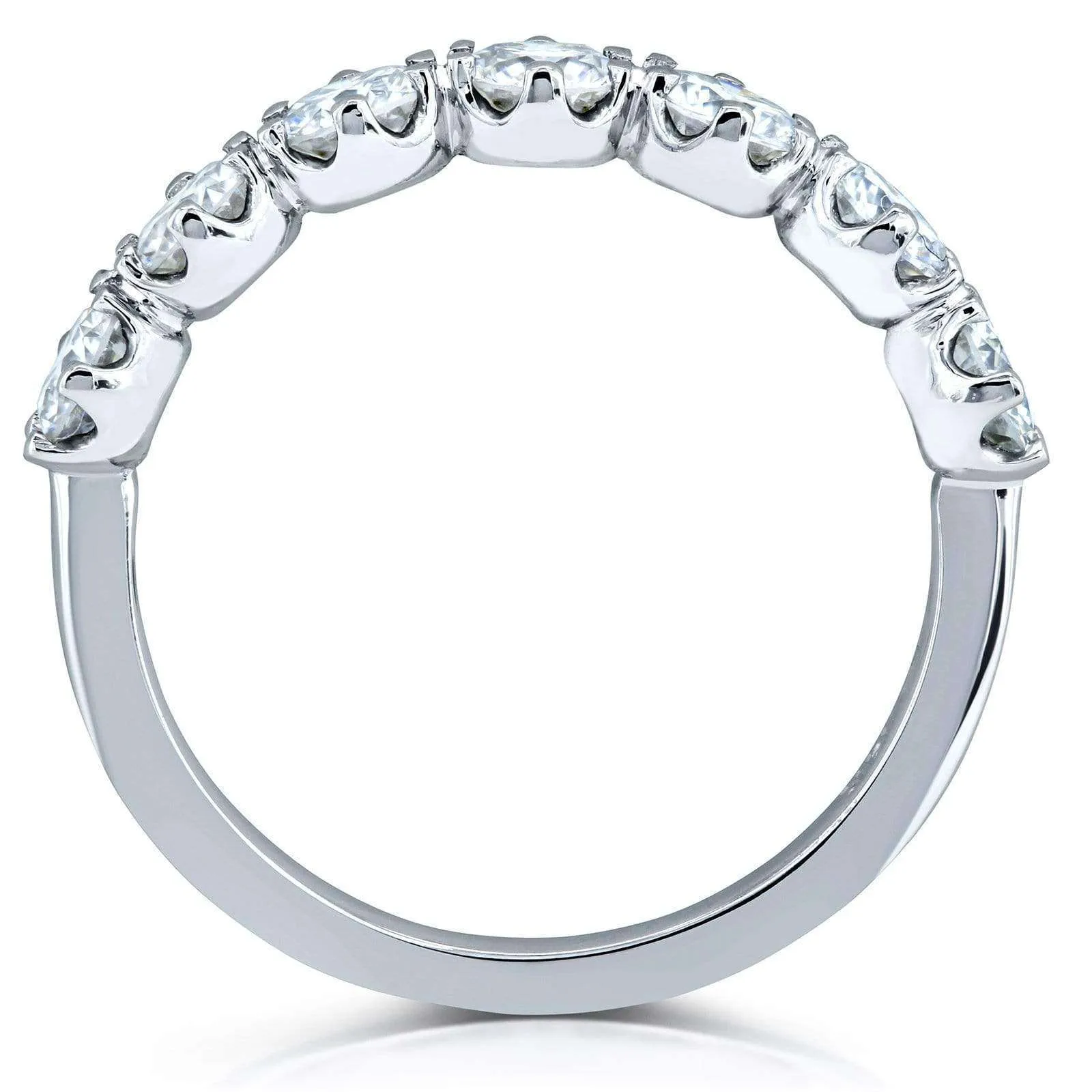 7-Stone Crown Prongs Moissanite Band