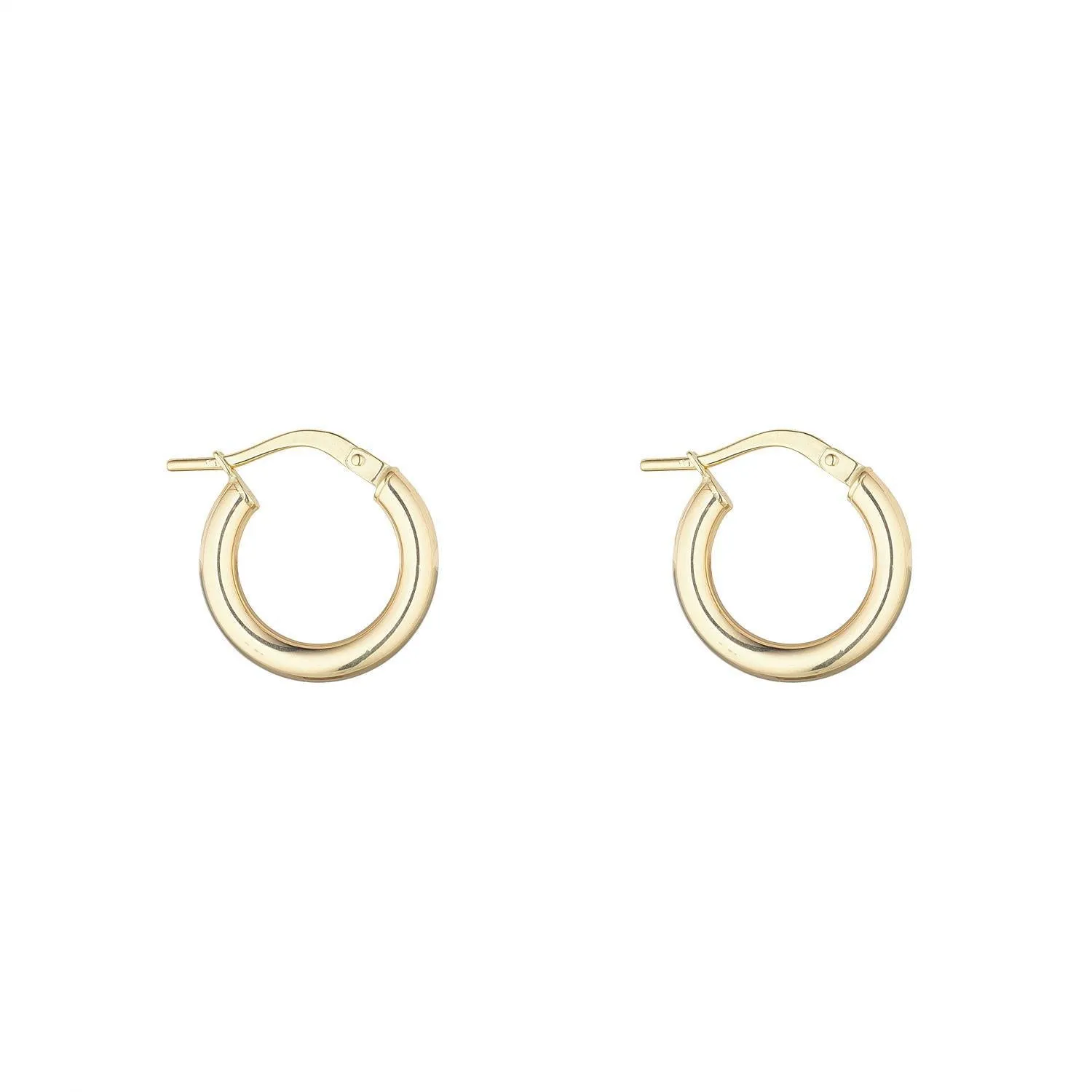 9kt Gold Creole Clip Hoop Earrings