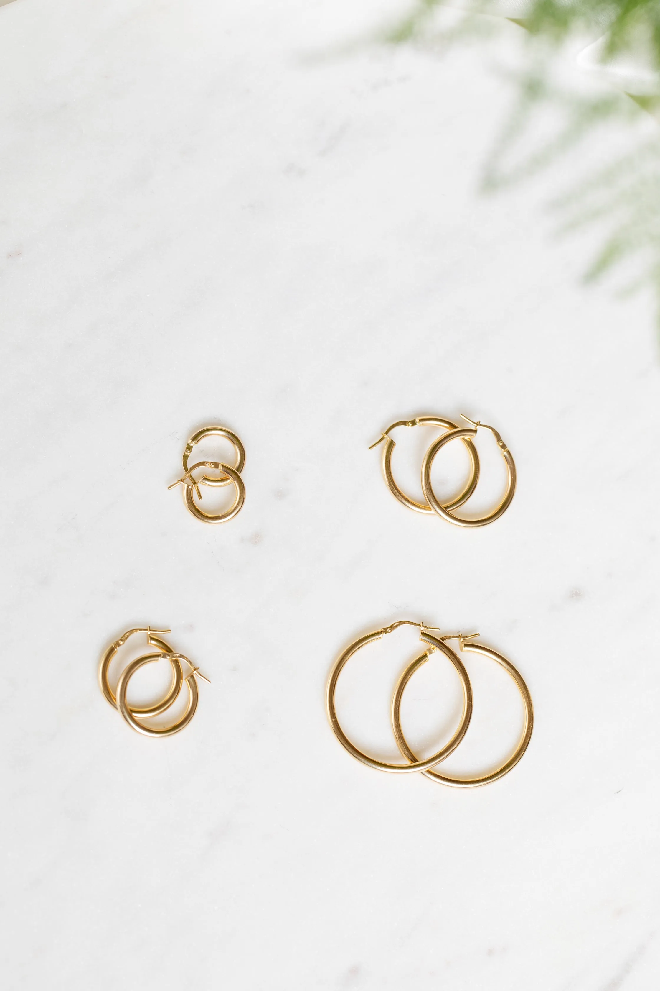 9kt Gold Creole Clip Hoop Earrings