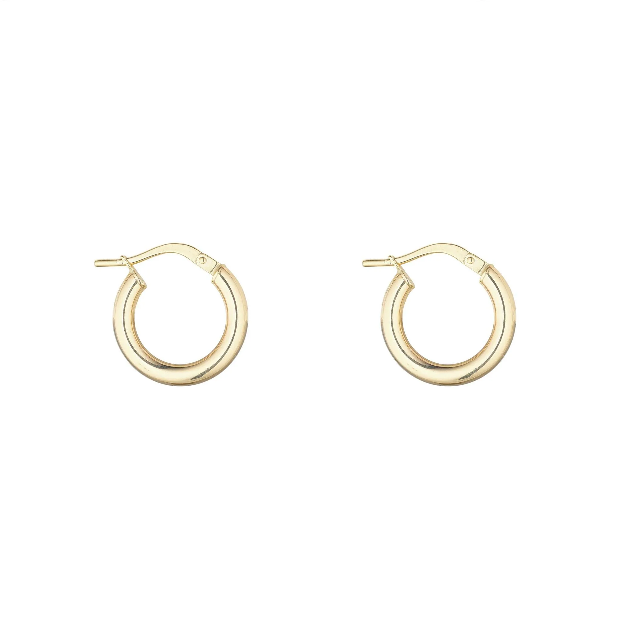 9kt Gold Creole Clip Hoop Earrings