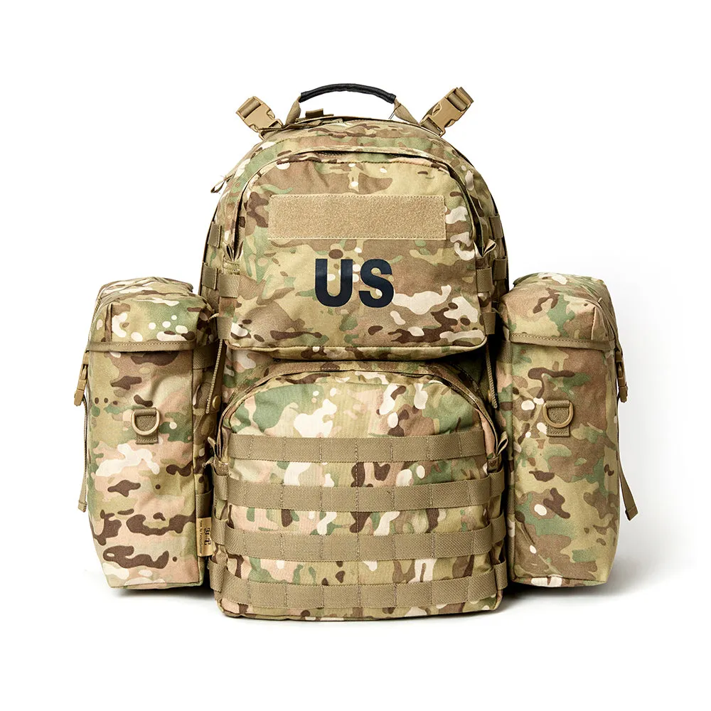 Akmax outdoor Backpack Rucksack, MOLLE 2 Medium Pack with Frame Multicam