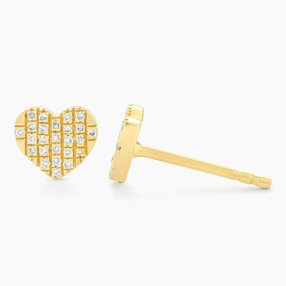 All Heart Stud Earrings in Gold