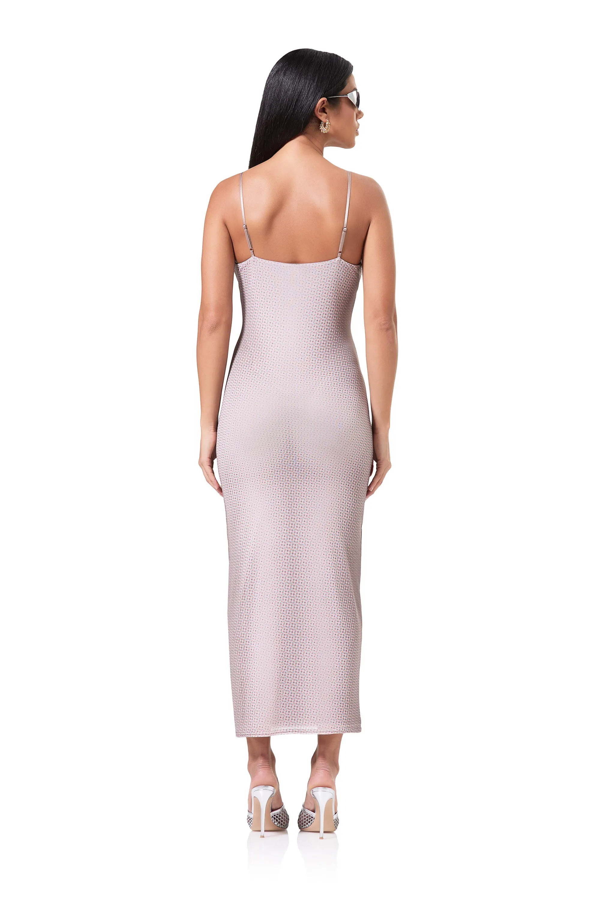 Amina Mesh Dress - Nude Illusion