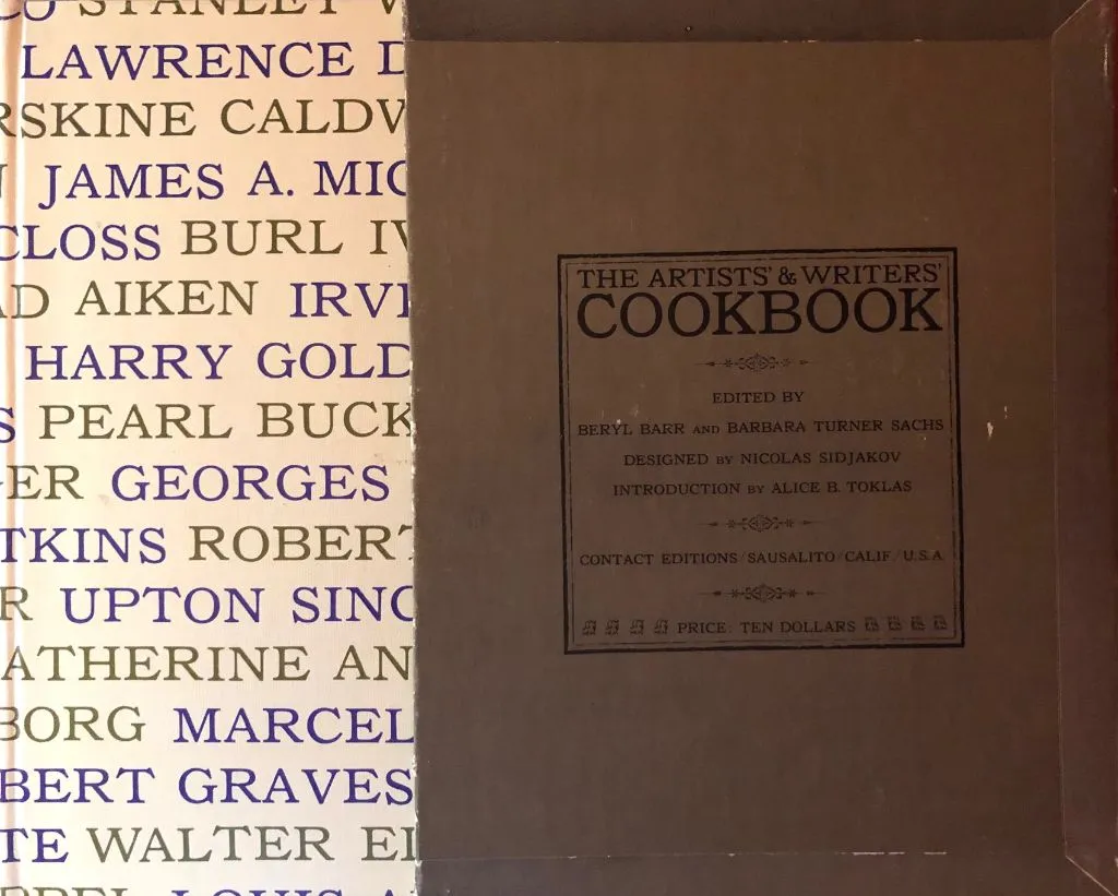 (Art) Beryl Barr & Barbara Turner Sachs, eds. The Artists' and Writers' Cookbook.