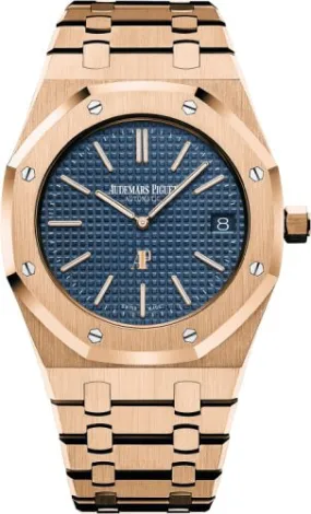 Audemars Piguet Royal Oak 39 mm Extra-Thin Rose Gold Blue Dial | 15202OR.OO.1240OR.01