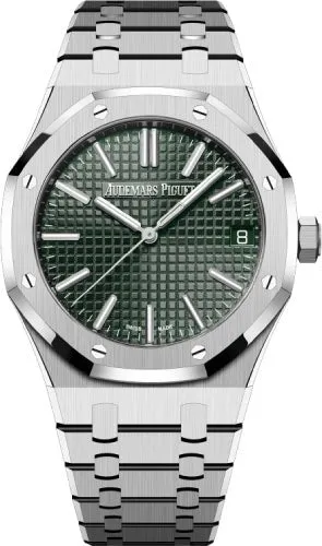 Audemars Piguet Royal Oak 41mm Stainless Steel Green Dial Watch - 15510ST.OO.1320ST.09