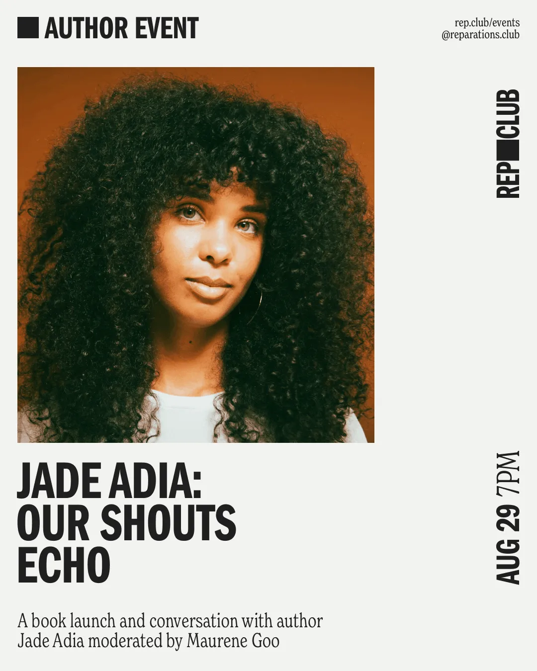 Aug 29th EVENT: Our Shouts Echo // Jade Adia   Maurene Goo