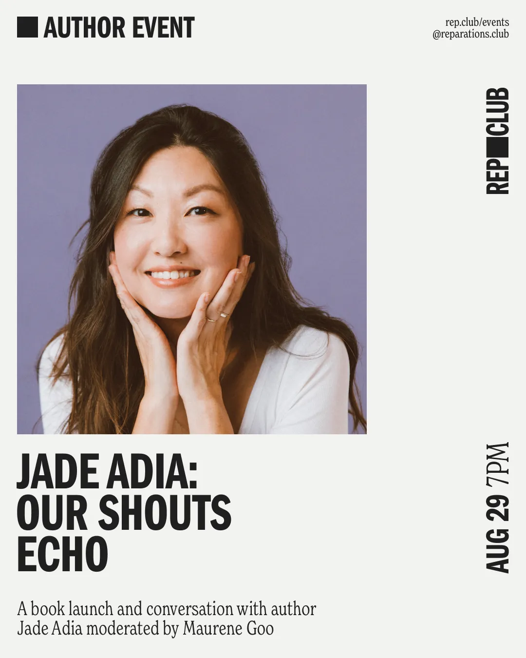 Aug 29th EVENT: Our Shouts Echo // Jade Adia   Maurene Goo