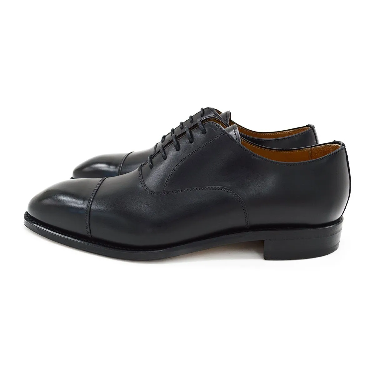 Berwick 1707 Straight Cap Oxford (5217) - Black Boxcalf (Dainite)