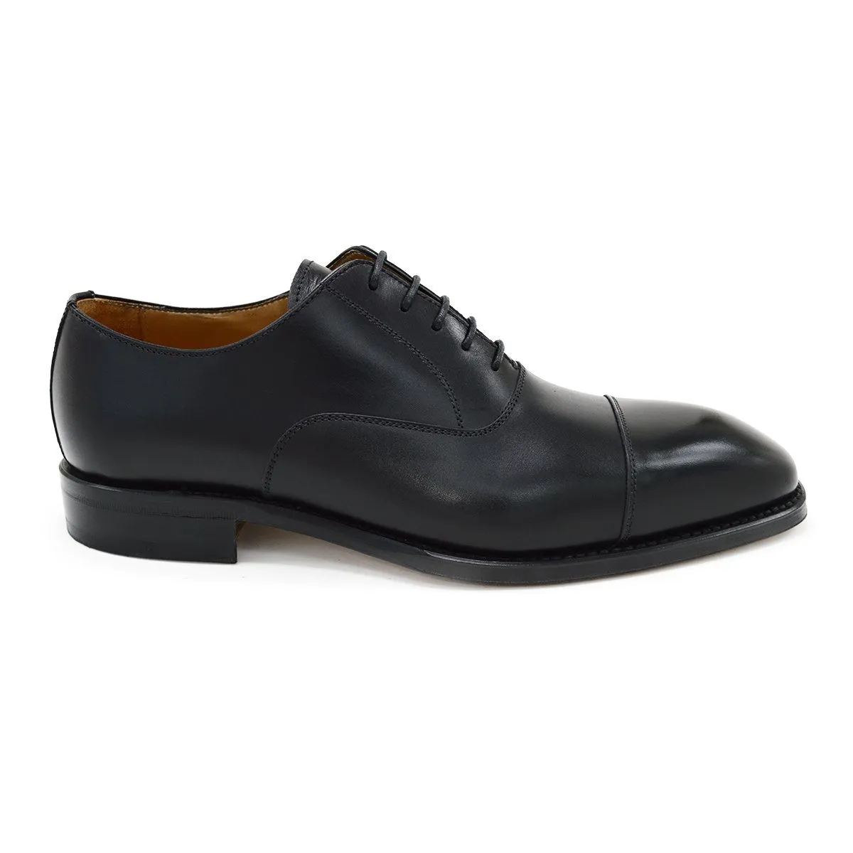 Berwick 1707 Straight Cap Oxford (5217) - Black Boxcalf (Dainite)