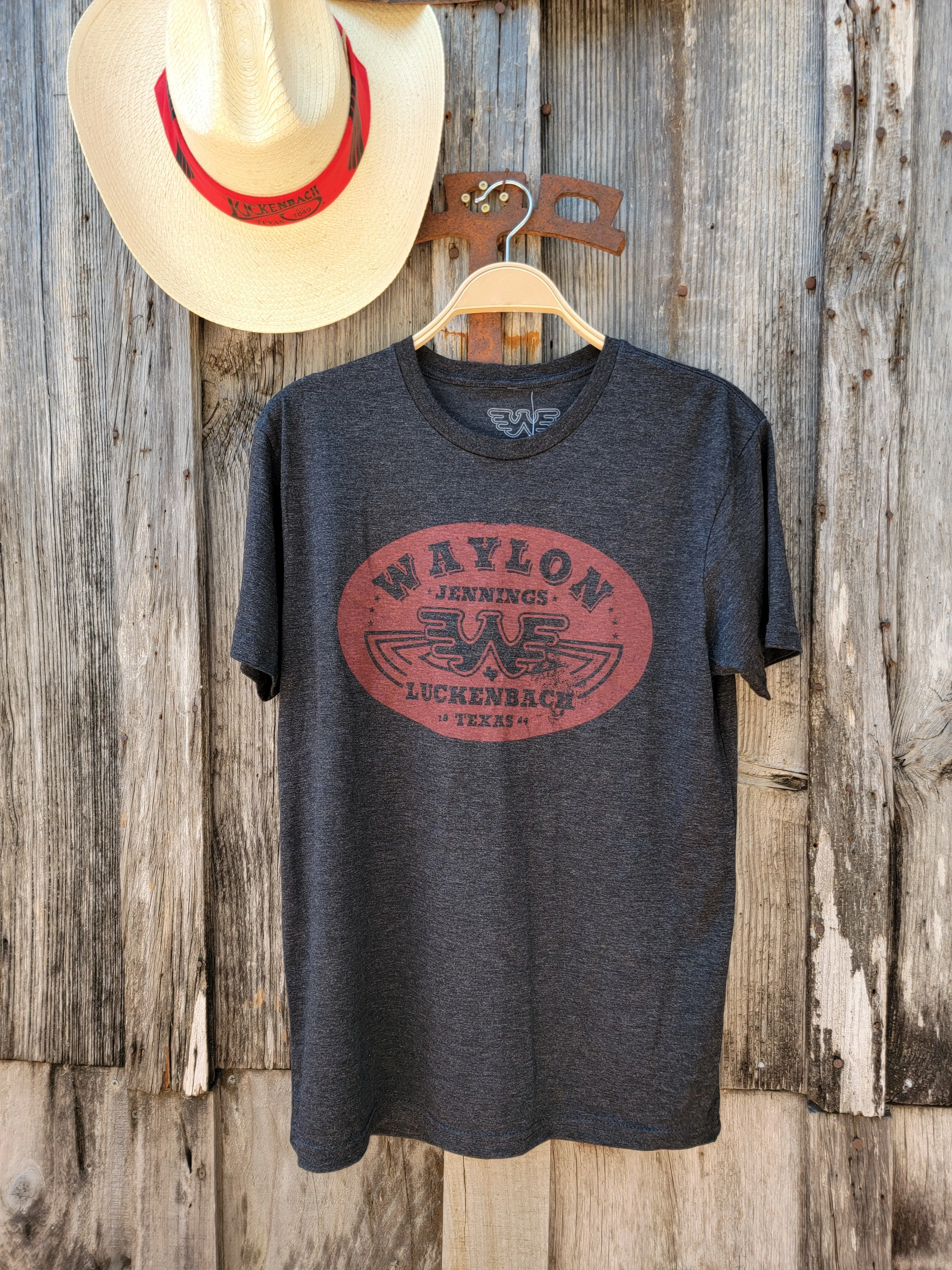 Black Waylon Luckenbach Tee