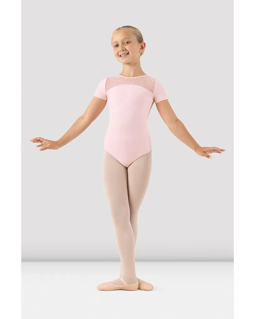 Bloch Elsa Mesh Detail Cap Sleeve Leotard  - CL3385 Girls