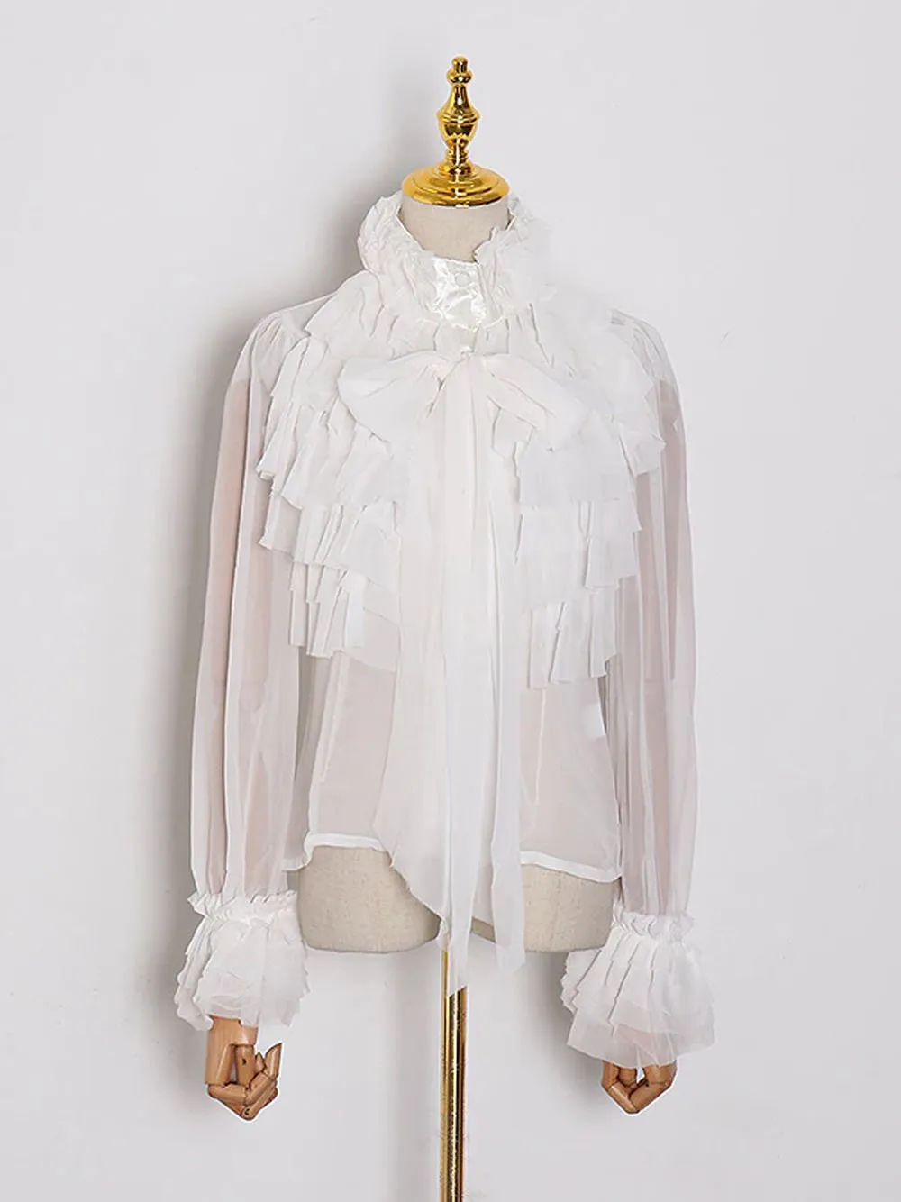 Bowknot Ruffle Blouse