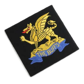 BUFFS ROYAL EAST KENT REGIMENT CLOTH BLAZER BADGE