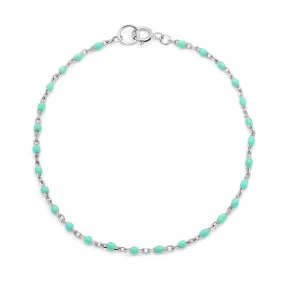 Candy Chain Anklet | Turquoise & Silver