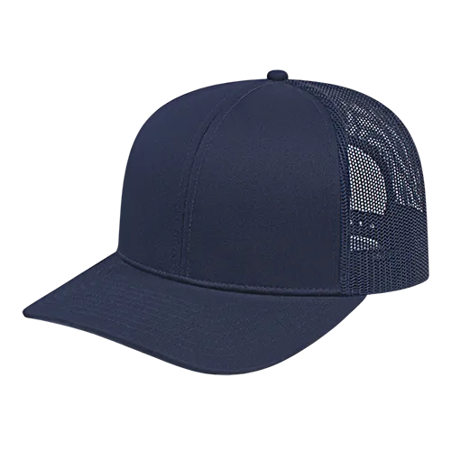 Cap America Custom Embroidered Hat with Logo - Poly/Cotton Mesh Back Cap i3038