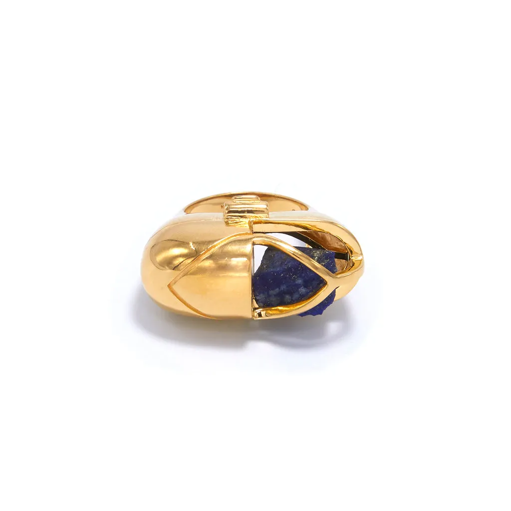 Capsule Crystal Ring - 24kt Gold Vermeil