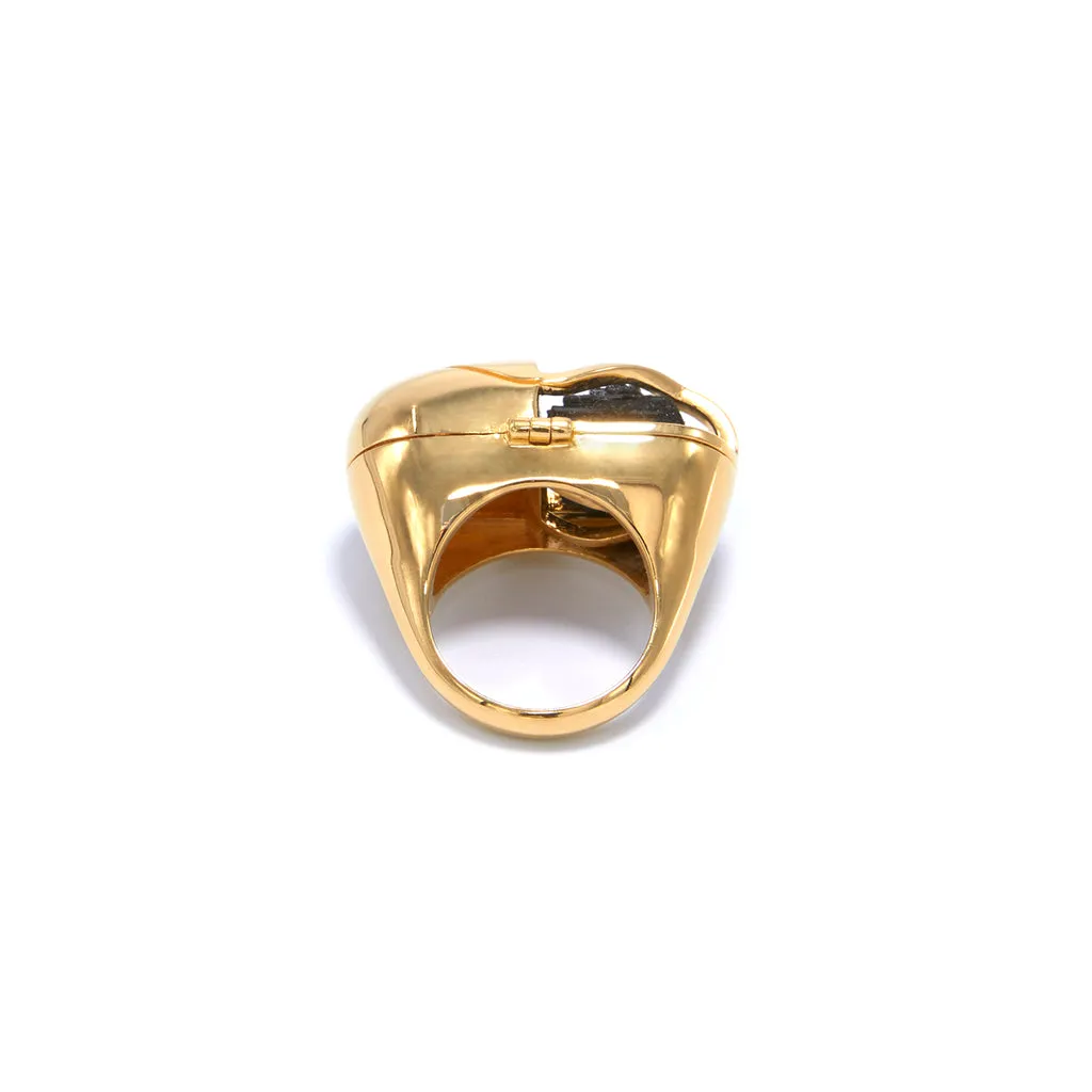 Capsule Crystal Ring - 24kt Gold Vermeil