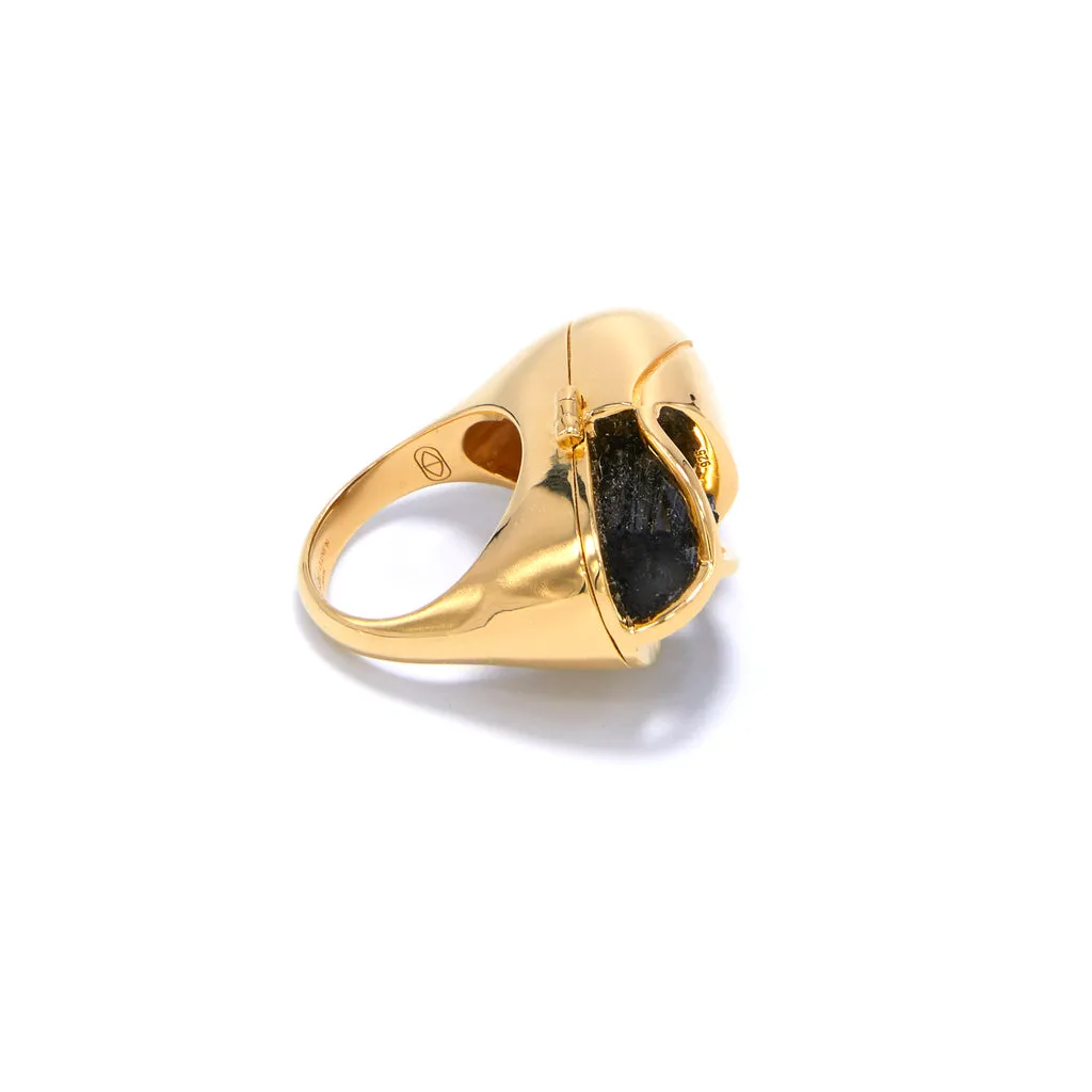 Capsule Crystal Ring - 24kt Gold Vermeil