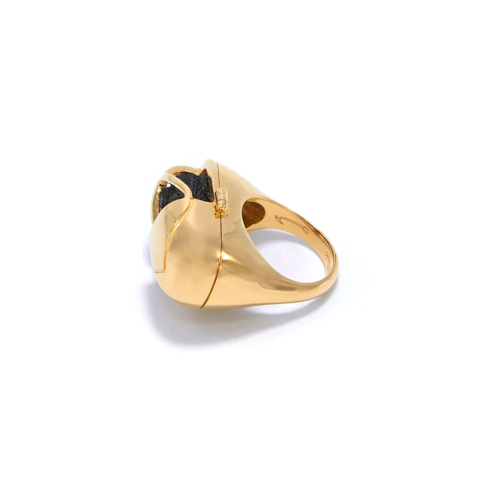 Capsule Crystal Ring - 24kt Gold Vermeil