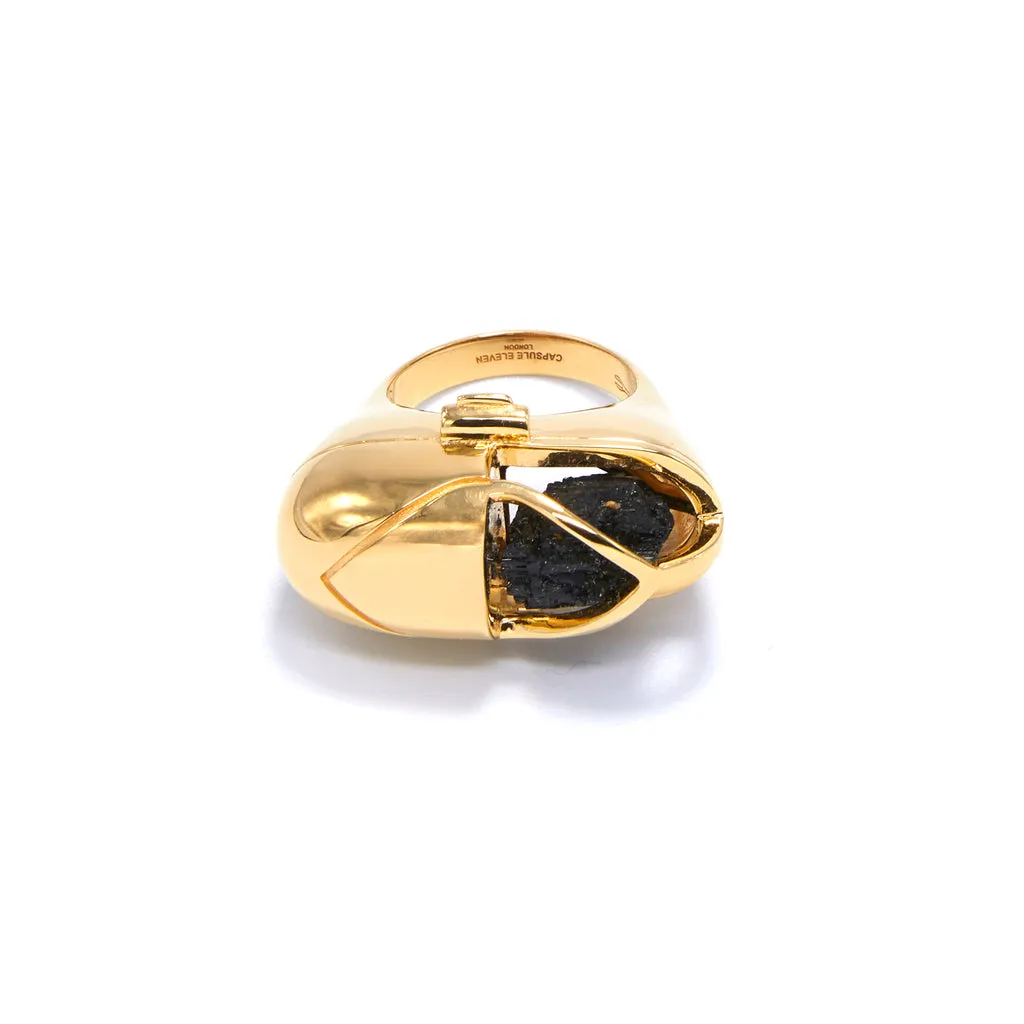 Capsule Crystal Ring - 24kt Gold Vermeil