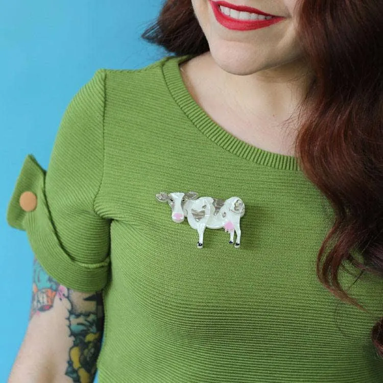 Clara-Bell Cow Brooch