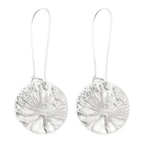 Dill Flower Earrings | Embossed Discs