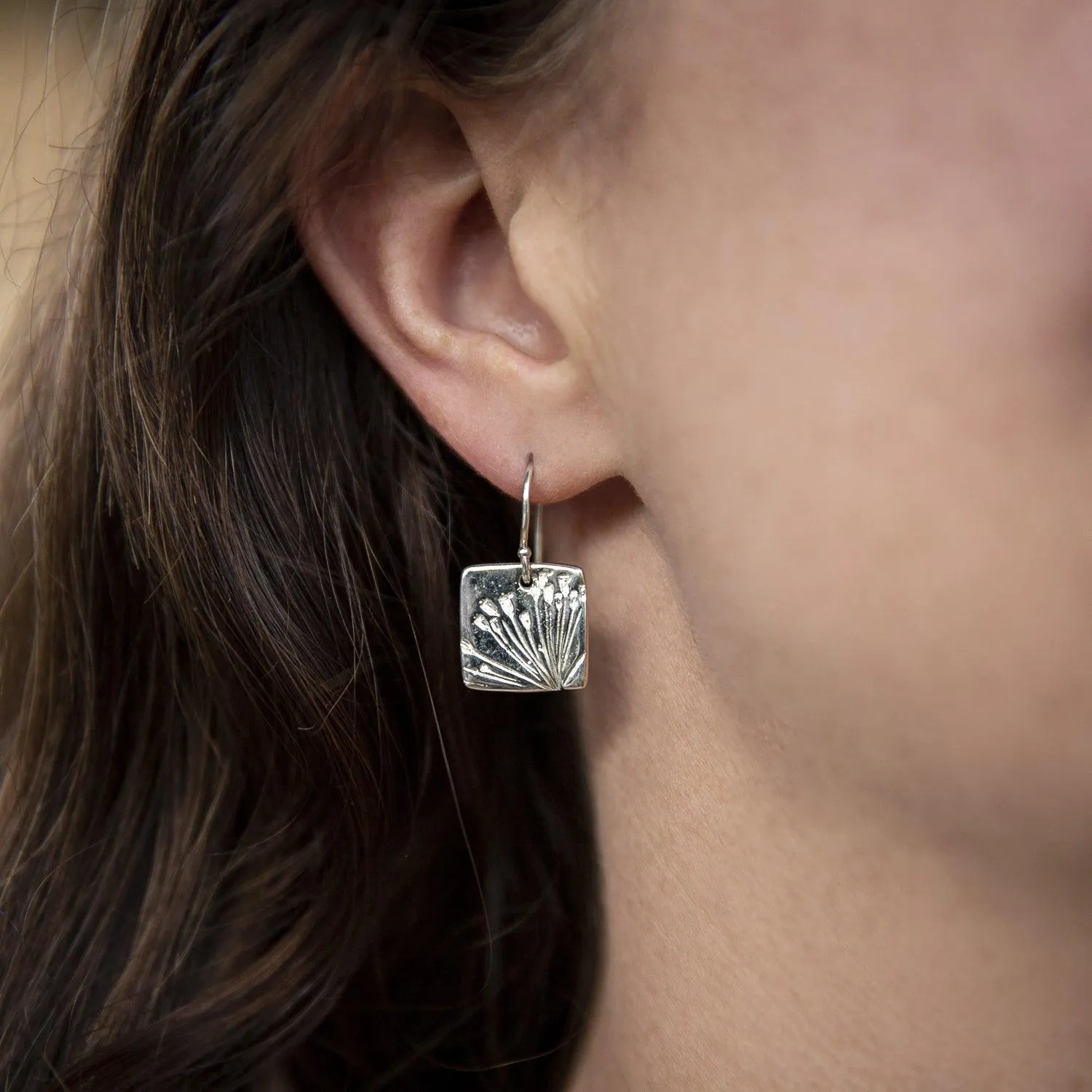 Dill Flower Earrings | Small Squares