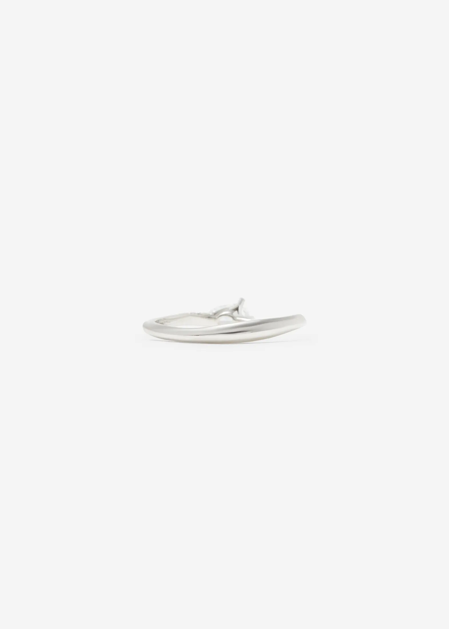 Drop Solitaire Ring Midi Pavé 0.3 - 0.5 Ct