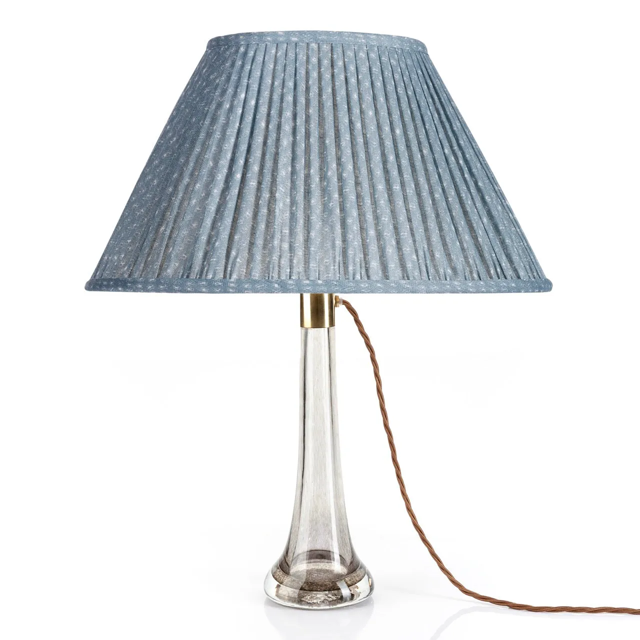 Fermoie Lampshade in Blue Figured