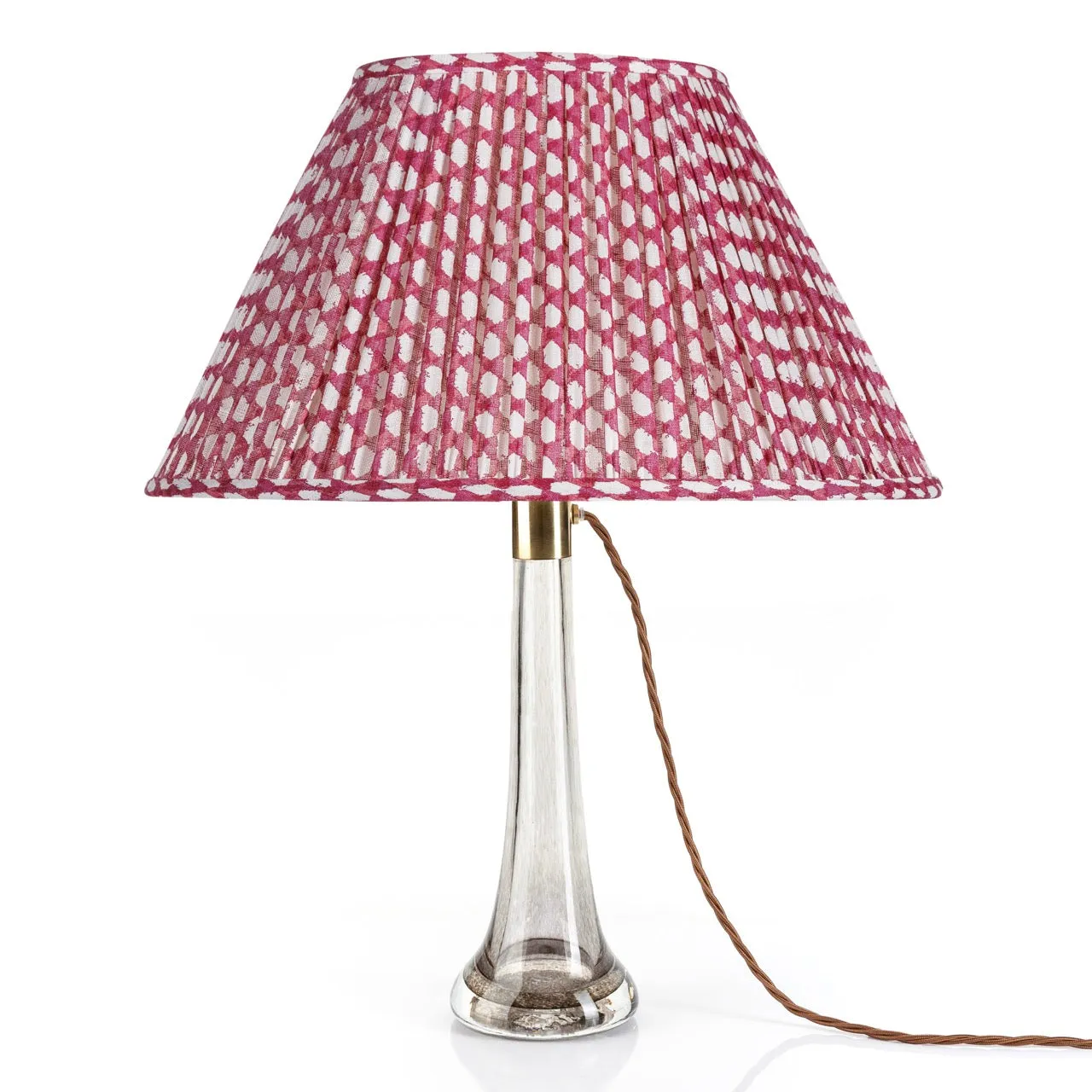 Fermoie Lampshade in Fuchsia Wicker