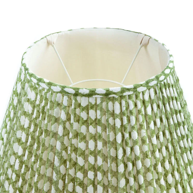 Fermoie Lampshade in Green Wicker