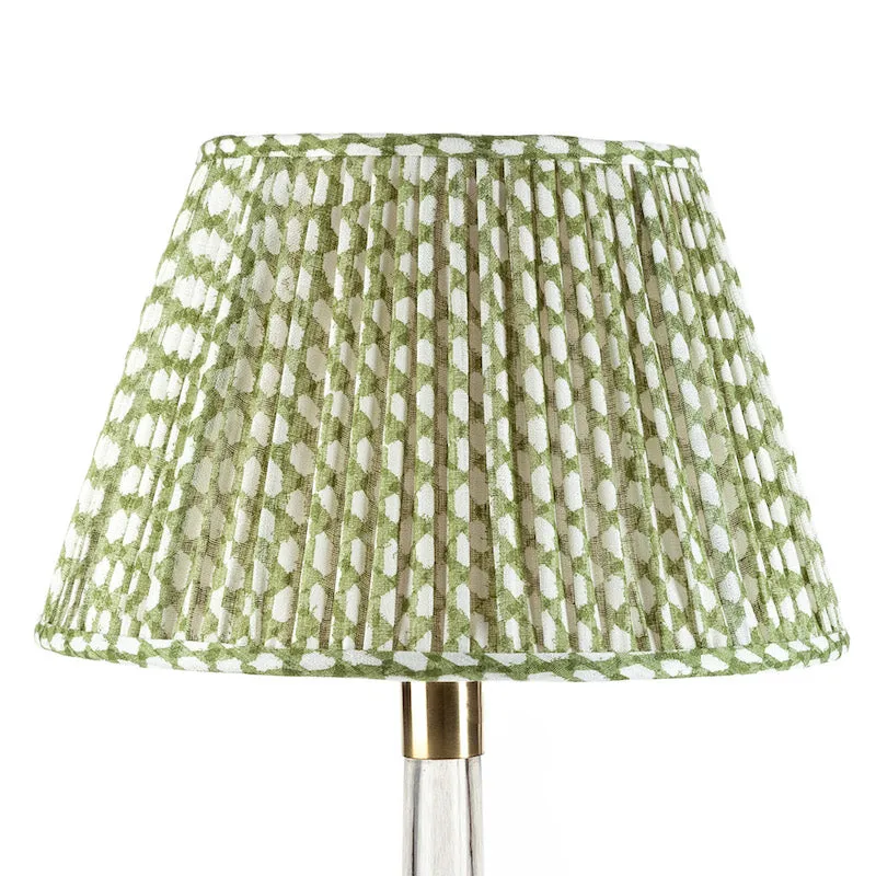 Fermoie Lampshade in Green Wicker