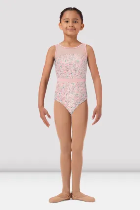 Girls Mirella Ditsy Floral Scoop Back Leotard