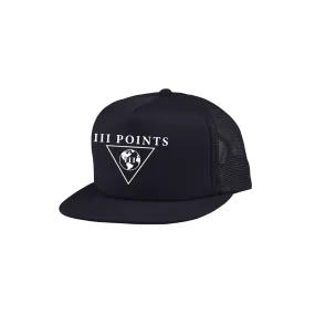 III Points 22 Triangle Logo Black Trucker Hat