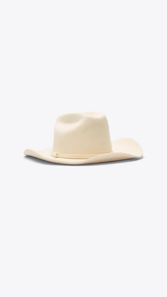 Into The Wild Cowboy Hat - Camellia White