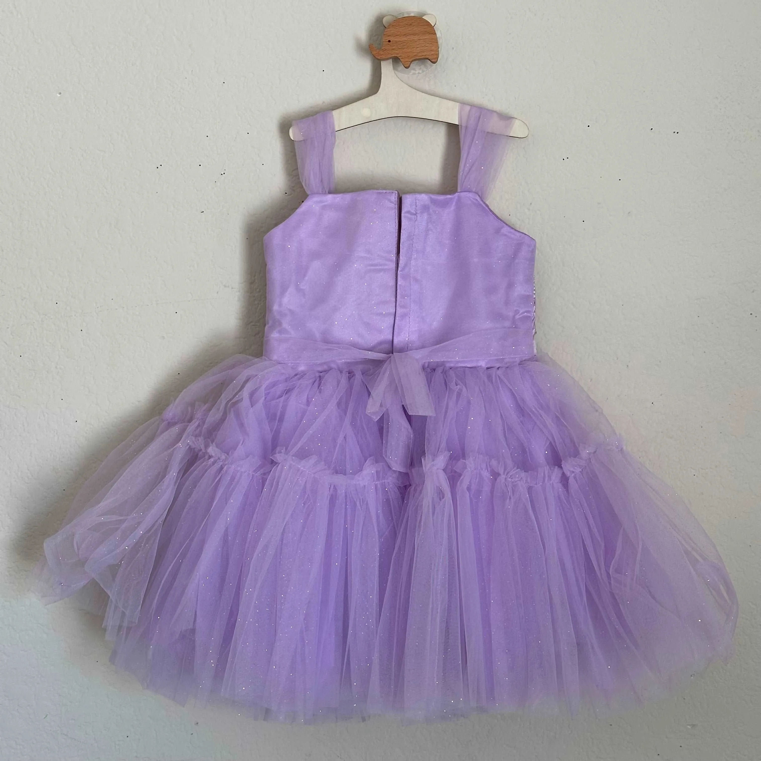 Lavender Dreams Soft Net Party Frock for Little Princesses - 6 M to 3 Years