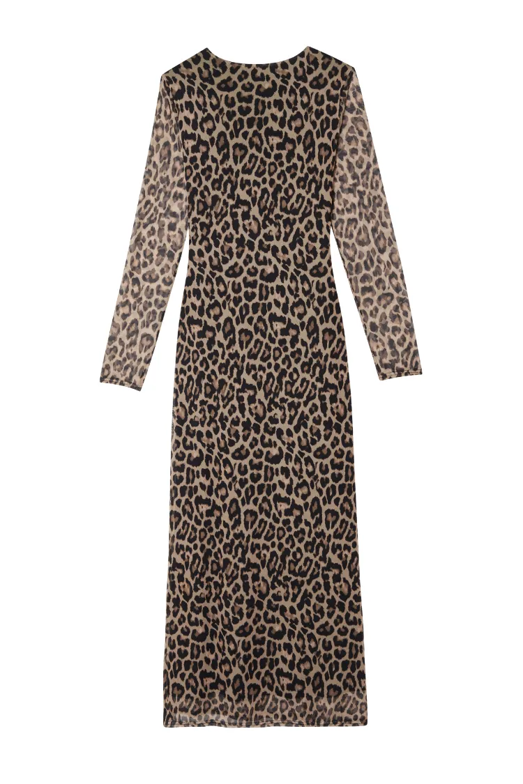 Leopard Mesh Mia Dress