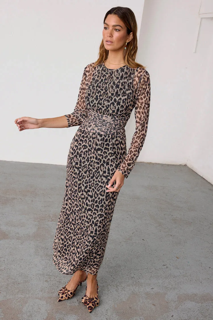 Leopard Mesh Mia Dress