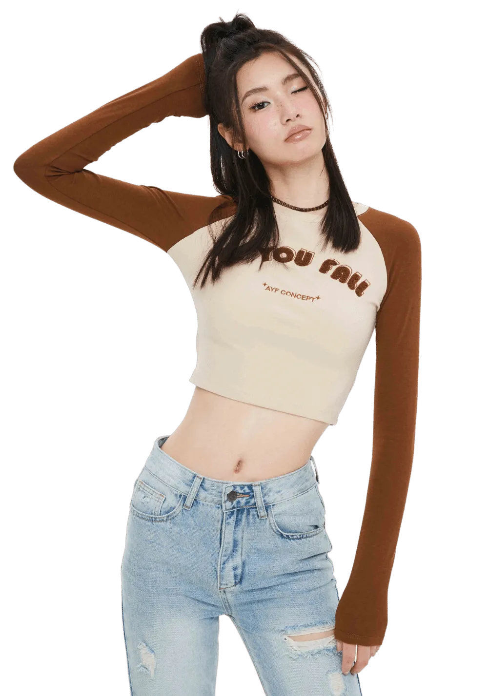 Long Sleeves Crop Top