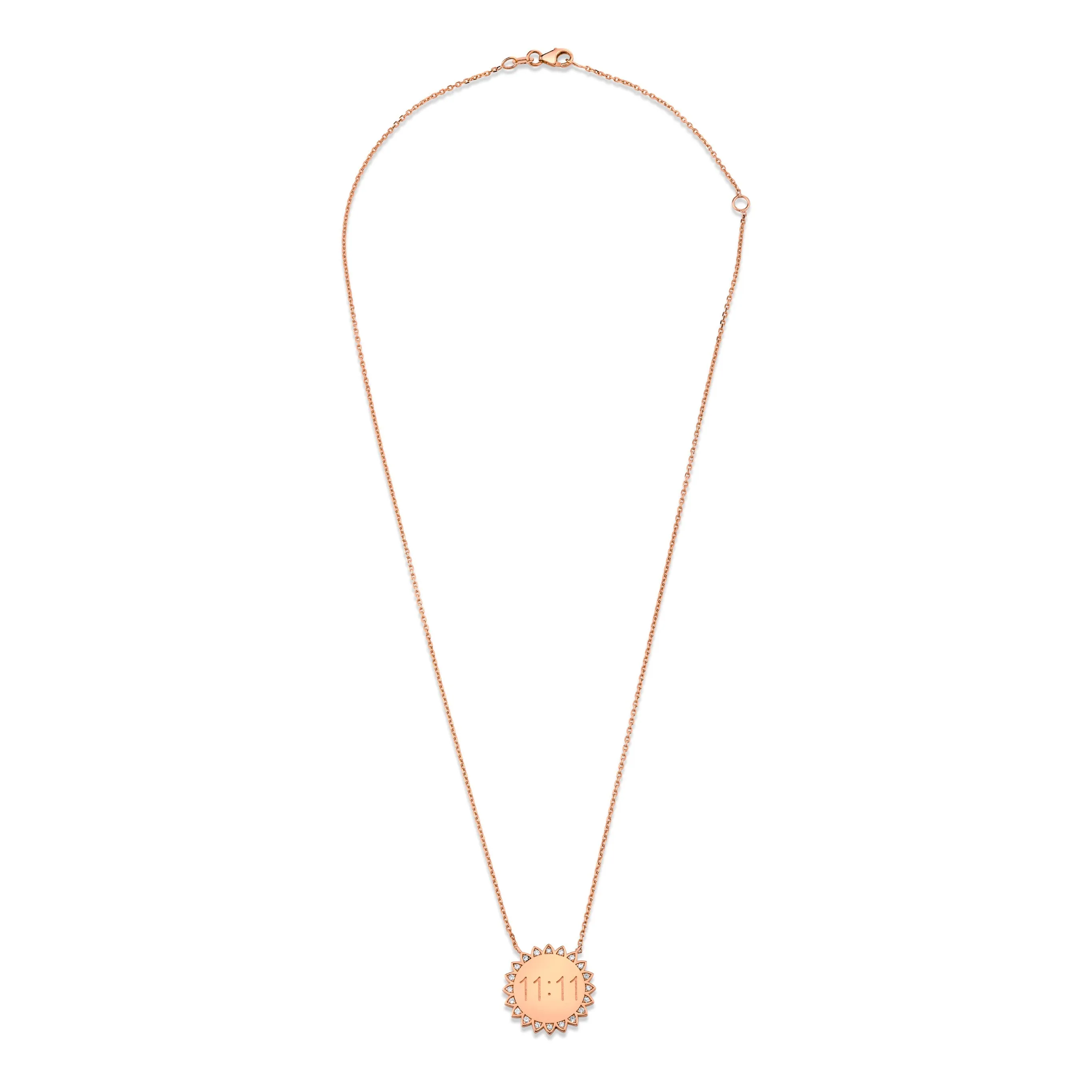 Medium 11:11 Sunshine Necklace with Diamonds