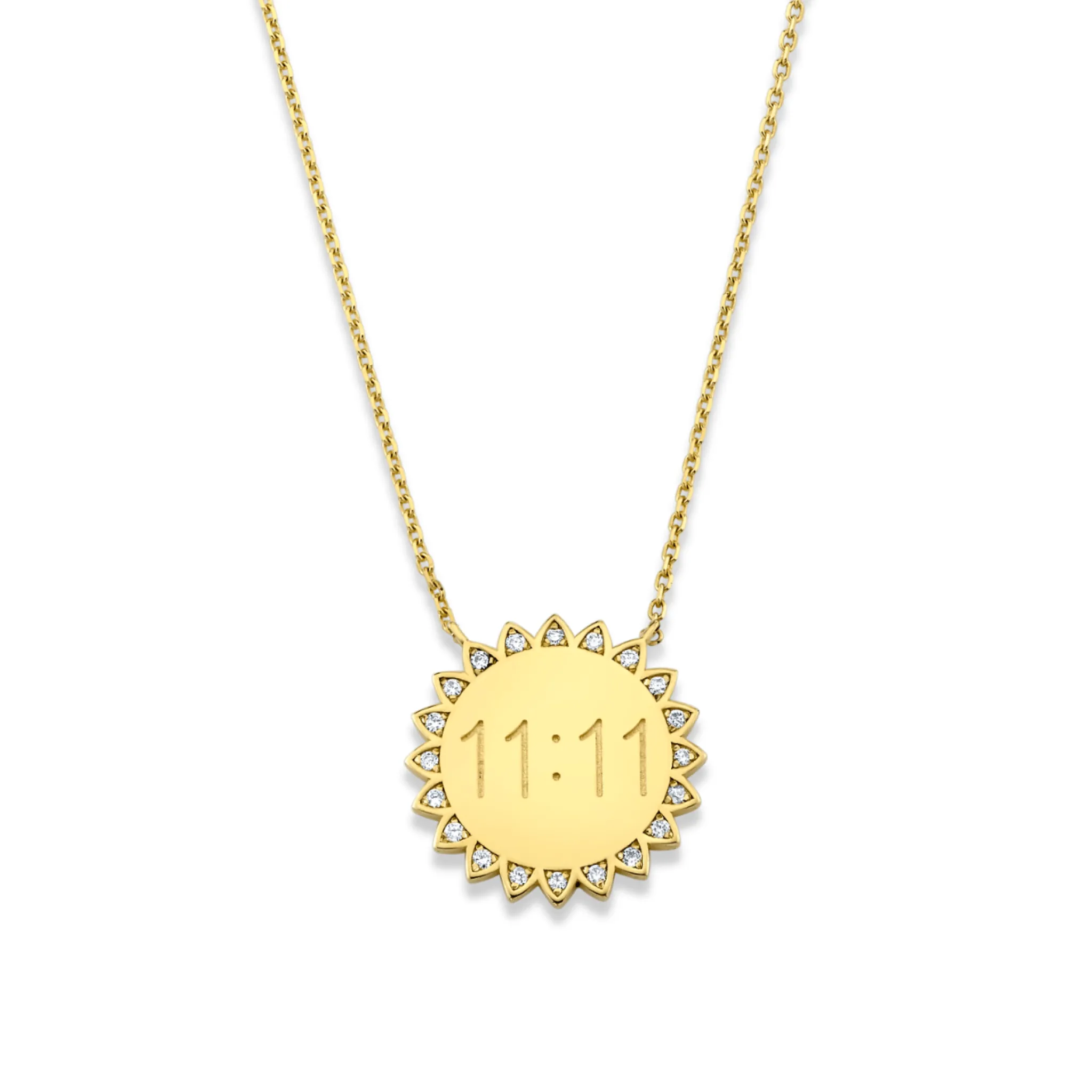 Medium 11:11 Sunshine Necklace with Diamonds