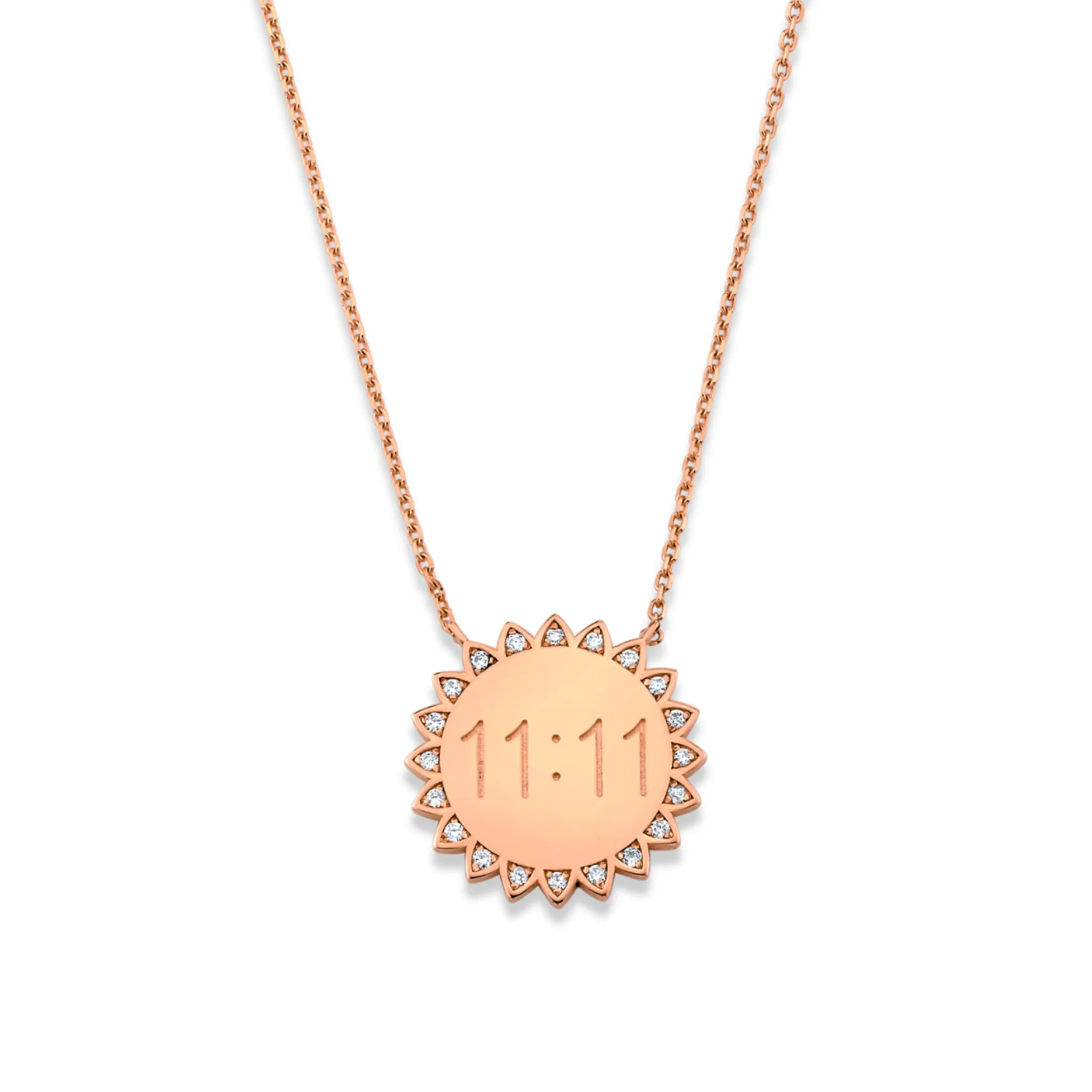 Medium 11:11 Sunshine Necklace with Diamonds