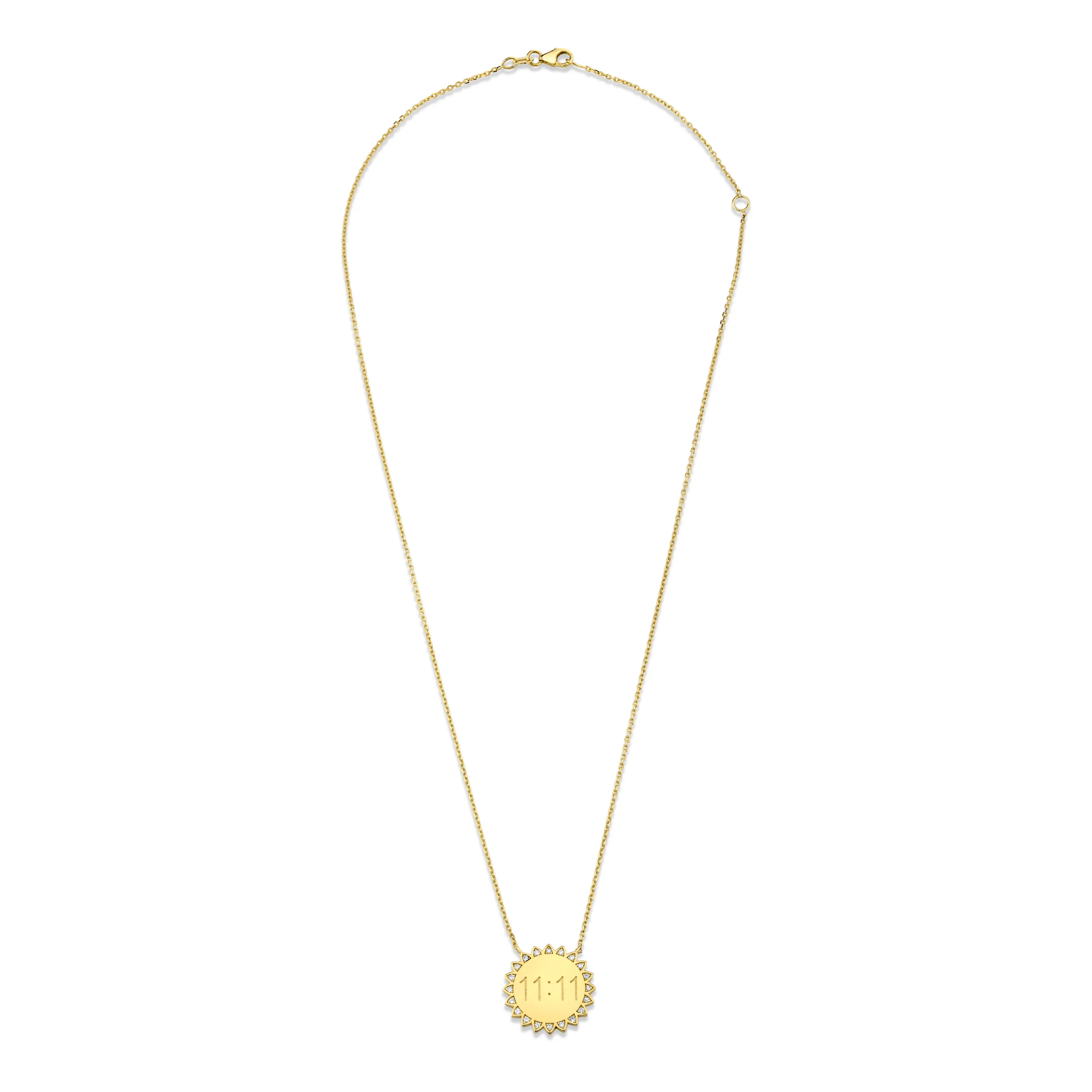 Medium 11:11 Sunshine Necklace with Diamonds